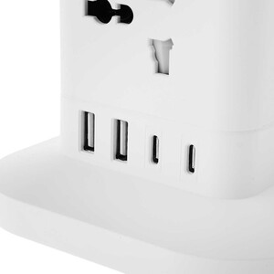 خرید چند راهی برق 8 سوکت 2500 وات، دو USB و دو تایپ‌سی هایکواستار