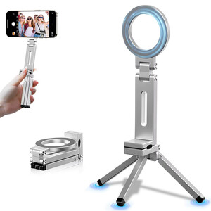 هولدر مگنتی تاشو رومیزی بونروی E01S با قابلیت اتصال به لبه میز و تخت