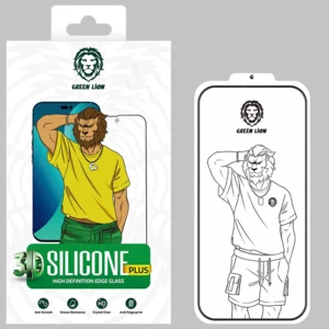 کیفیت گلس دور سلیکیونی  آیفون 14 پلاس گرین لاین آیفون