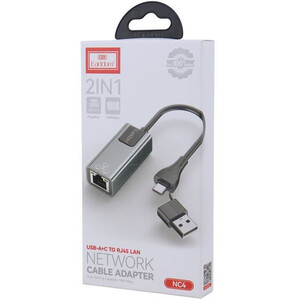 بهترین تبدیل تایپ سی و یو اس بی به پورت اینترنت  ارلدام