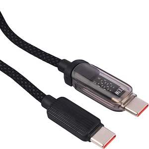 قیمت کابل سوپر فست شارژ دوسر تایپ سی دیجیتالی شفاف  ارلدام