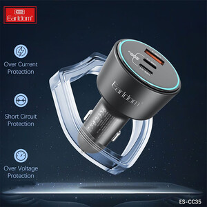 فروش شارژر فندکی فست شارژ ماشین تایپ سی و یو اس بی 100 وات ارلدام