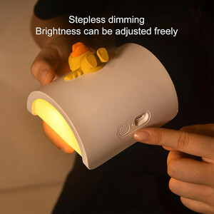 چراغ خواب فانتزی رومیزی شارژی طرح  اردک وزنه‌دار