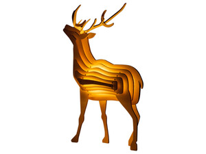 خرید چراغ های چوبی فانتزی طرح گوزن Animal Wooden Night Light Parent-Child Interactive Assemble Toys