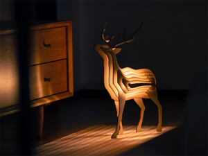 قیمت چراغ های چوبی فانتزی طرح گوزن Animal Wooden Night Light Parent-Child Interactive Assemble Toys