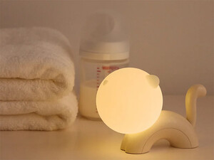 بهترین چراغ خواب فانتزی طرح گربه Meow Night Light Rechargeable Bedroom Bedside Atmosphere Table Lamp