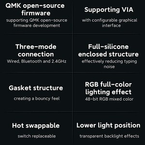 کیبورد گیمینگ مکانیکی بی سیم شارژی شیائومی