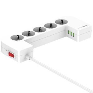 چندراهی برق 5 سوکت و 3 یو اس بی و شارژر بی سیم الدنیو LDNIO Smart Power Socket Storage Box SN5311