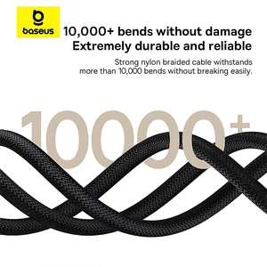 کابل سوپر فست شارژ تایپ‌سی به تایپ‌سی 100 وات یک متری بیسوس