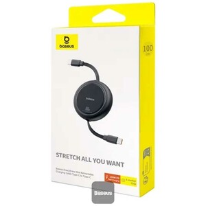 کابل شارژ دوسر تایپ‌سی جمع‌شونده 60 وات یک متری بیسوس