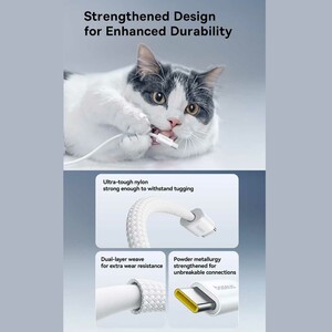 کابل شارژ تایپ سی به تایپ سی 100 وات یک متری بیسوس