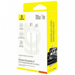 کابل شارژ تایپ سی به تایپ سی 100 وات یک متری بیسوس