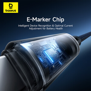 خرید کابل دو سر تایپ سی فست شارژ یک متری 100 وات بیسوس