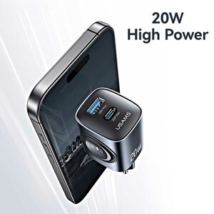 شارژر دیواری تایپ‌سی 20 وات و یو‌اس‌بی 18 وات و شارژر اپل‌واچ یوسامز