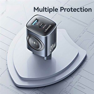 شارژر دیواری تایپ‌سی 20 وات و یو‌اس‌بی 18 وات و شارژر اپل‌واچ یوسامز