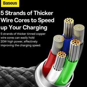 قیمت کابل تایپ سی به لایتنینگ 20 وات 2 متری بیسوس