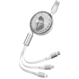 خرید کابل قرقره ای جمع شو سه سر لایتنینگ تایپ سی و میکرو یو اس بی پرووان