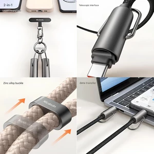 کابل دو سر تایپ‌سی فست شارژ با بند آویز گردنی گوشی مک دودو