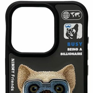 قیمت قاب محافظ گوشی آیفون 16 پرومکس طرح سگ عینکی با زیپ واقعی و استایل بی‌نظیر نیمی