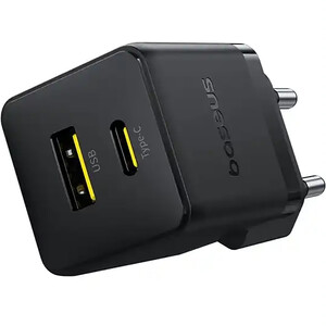 کیفیت شارژر دیواری فست تایپ‌سی و یو اس بی 30 وات بیسوس با کابل دو سر تایپ سی