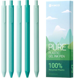 خودکار ژله ای مشکی کاکو KACO مدل K1015 نوک 0.5 میلی‌متری 5 عددی