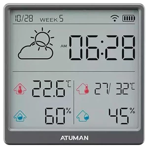 خرید دماسنج و رطوبت سنج شارژی آتومن