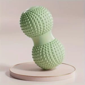 Fascial peanut ball for foot massage, spinal muscle relaxation, double ball for hip, back, and leg acupoint stimulation, yoga massage ball.