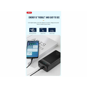 پاوربانک تایپ سی و یو اس بی 65 وات 30000 ایکس او XO Power Bank 30000mAh PR201 PD&QC3.0 65W