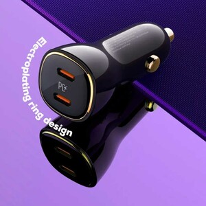 خرید شارژر فندکی فست شارژ ماشین تایپ‌سی 60 وات الدنیو