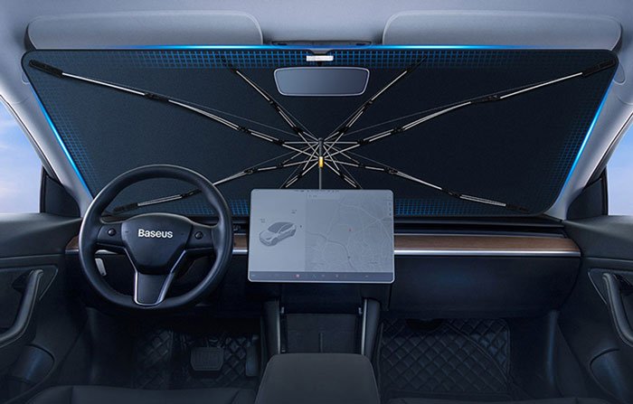 ساختار چتری آفتابگیر اتومبیل