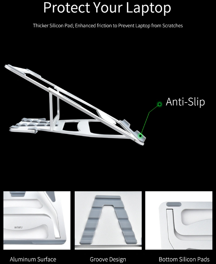 پایه لپ&zwnj;تاپ باکیفیت ضدلغزش