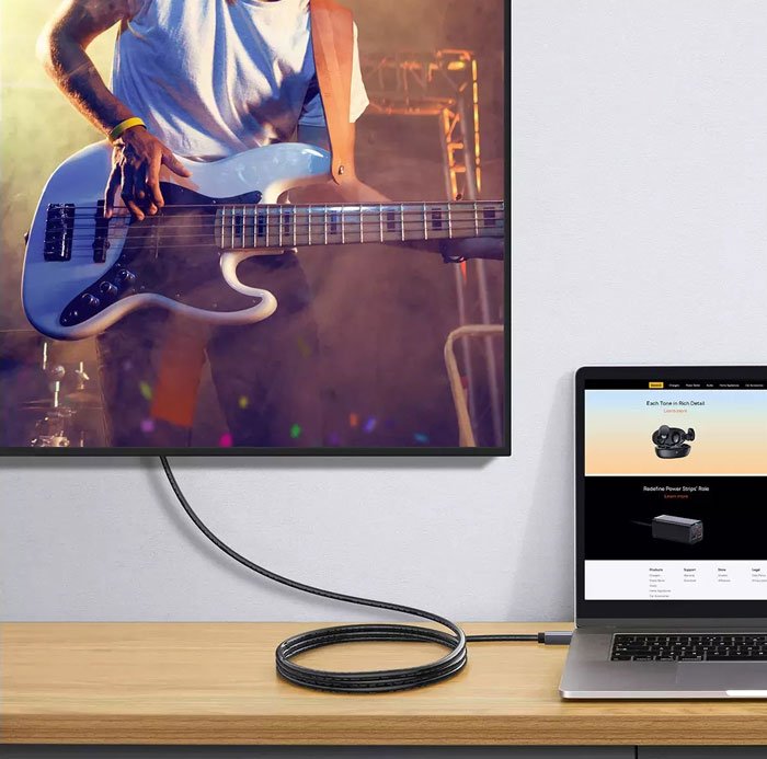 کابل ویدئوی متصل به تلویزیون و لپ&zwnj;تاپ