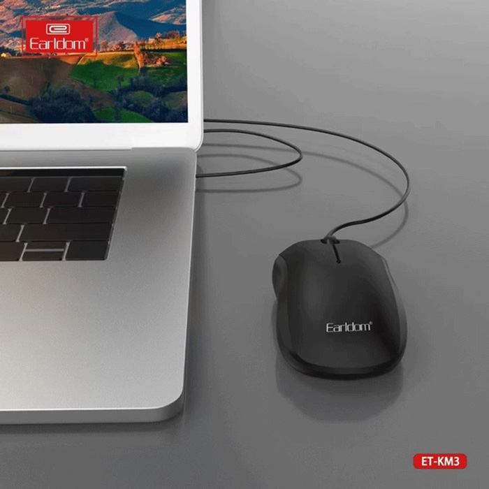 ماوس سیمی متصل به لپتاپ