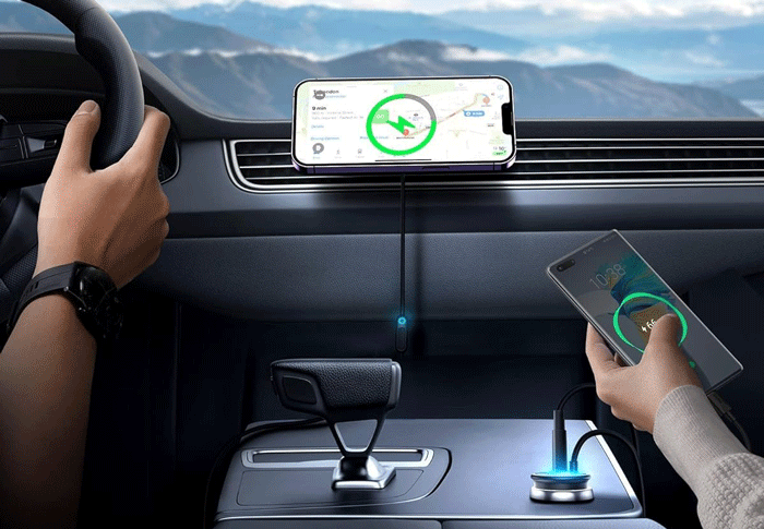 شارژ همزمان دو گوشی با شارژر فندکی