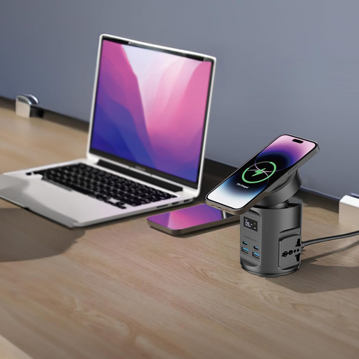 ایستگاه شارژ بیسیم و چند راهی برق