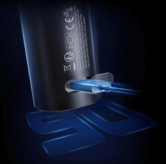 شیور در حال شارژ با کابل تایپ سی