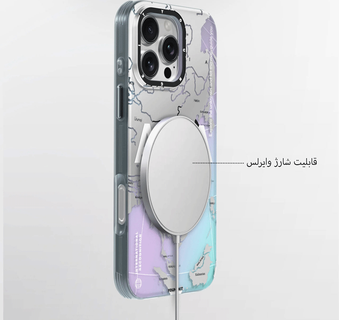 شارژر وایرلس متصل به قاب