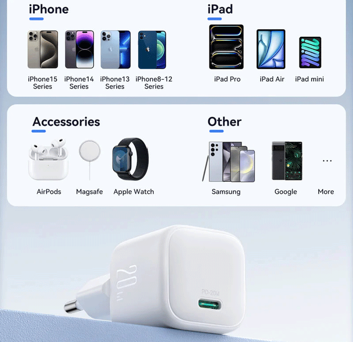 سازگاری بالای شارژر دیواری