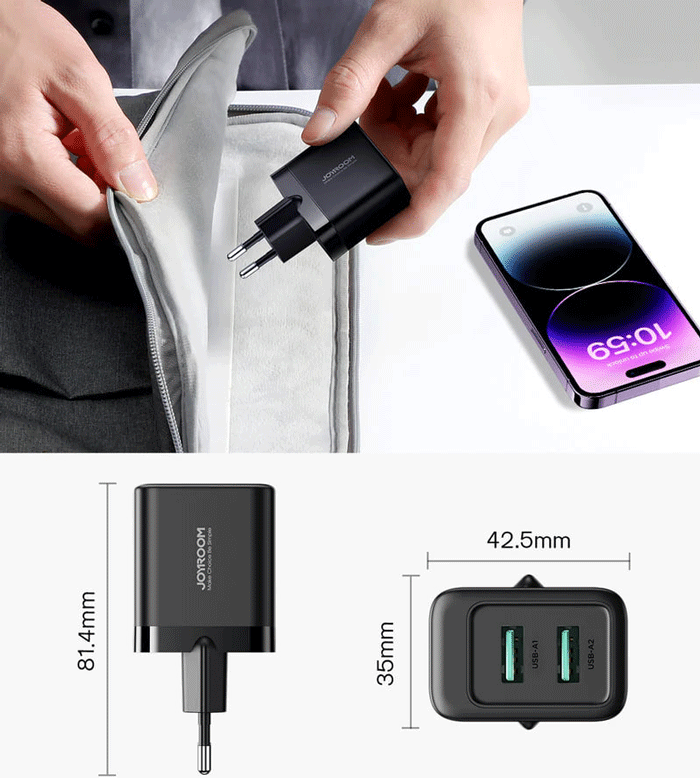 آداپتور کوچک در کوله پشتی