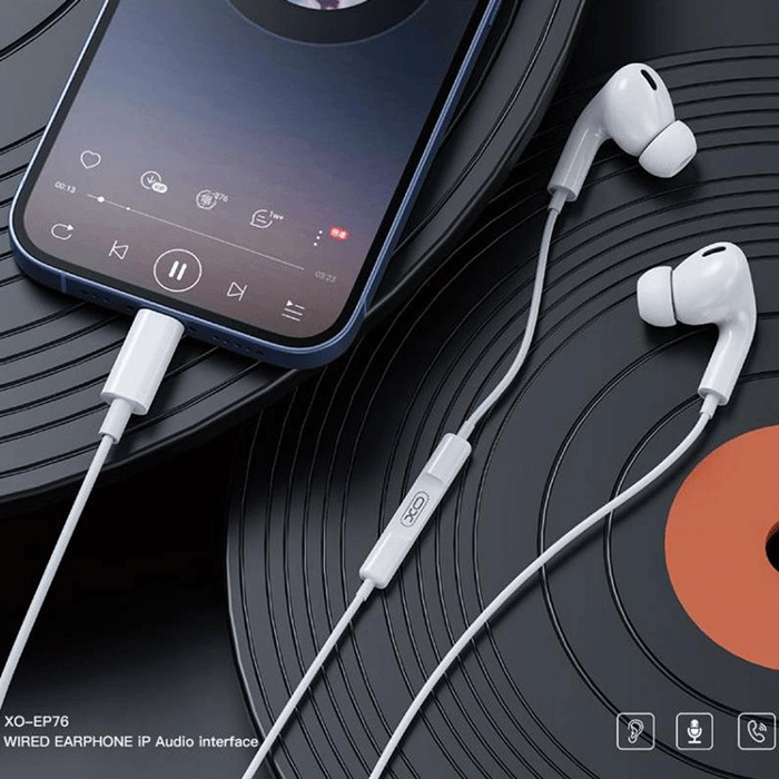 هندزفری سفید متثل به موبایل آیفون