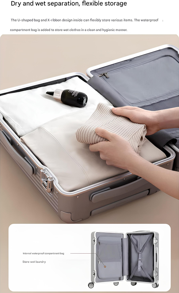 فضای داخلی چندمنظوره چمدان ضدآب