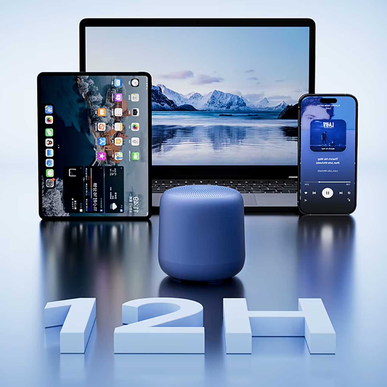 12 ساعت شارژدهی باتری اسپیکر