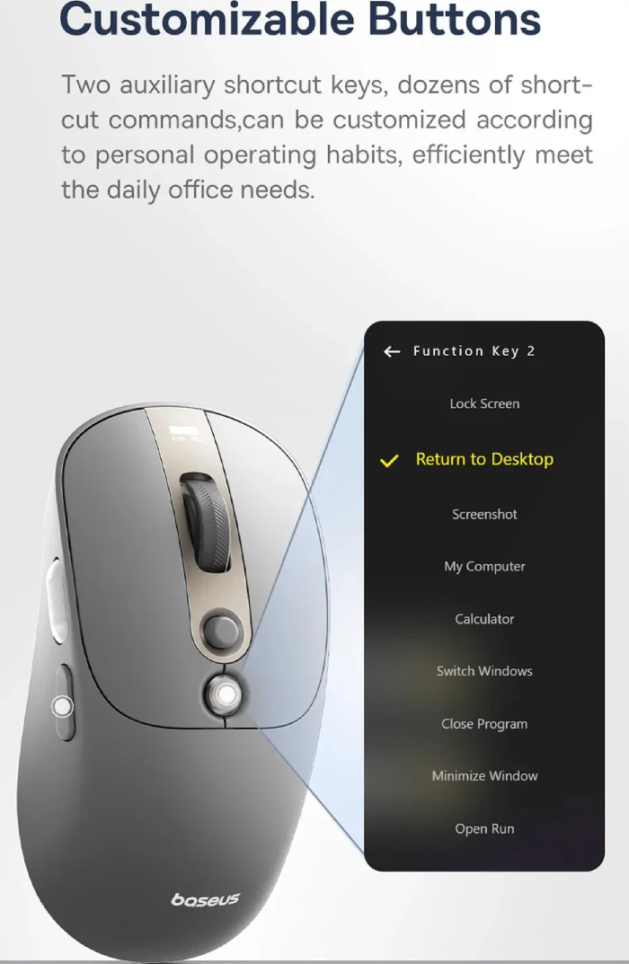 دو دکمه قابل برنامهریزی موس