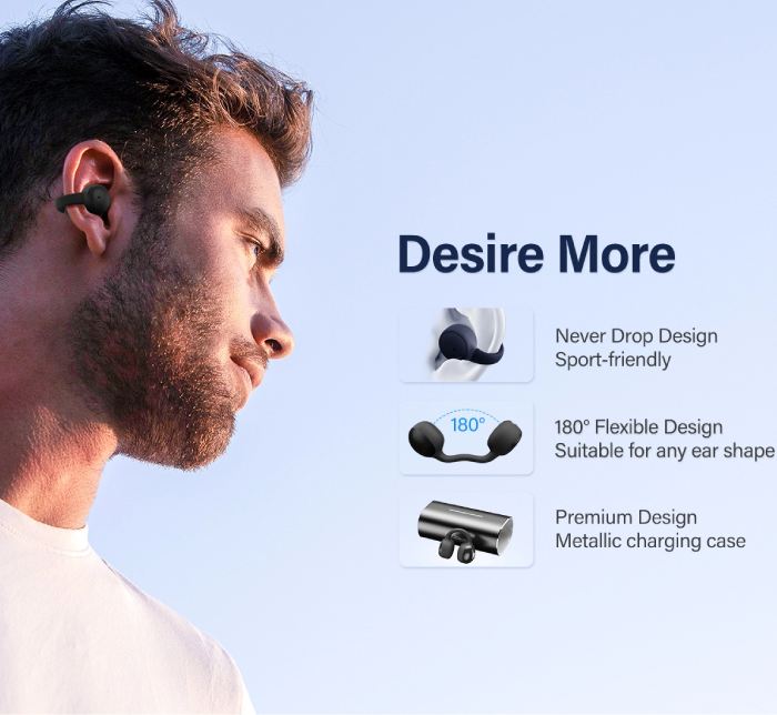 هندزفری کلیپسی انعطاف پذیر ارگونومیک