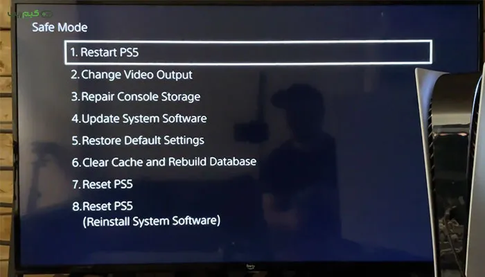 آموزش safe mode ps5