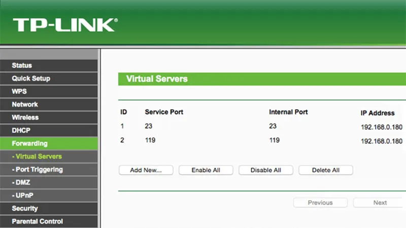 Port Forwarding