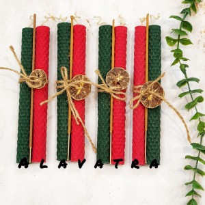 شمع های طبیعی موم عسلی