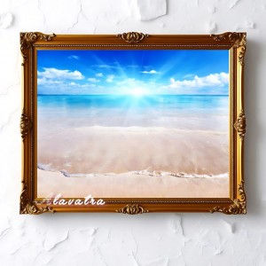 دیوار کوب مخملی دریا و طلوع