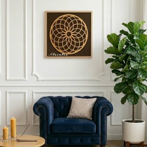 دیوارکوب چوبی قابدار هندسه مقدس