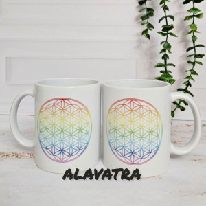 لیوان ( ماگ ) گل زندگی هفت چاکرا